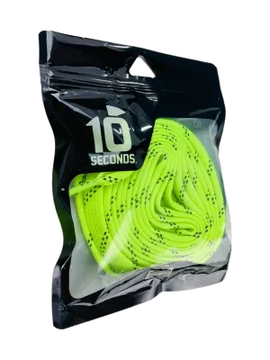 10 Seconds ® Athletic Hockey / Skate / Lacrosse Lace | Neon Yellow/Black