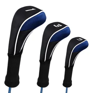 3 in 1 No.1 / No.3 / No.5 Golf Club Protective Cover(Blue)