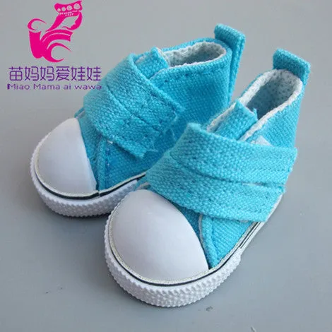 5cm Doll Shoes Denim Sneakers for BJD dolls,Fashion Denim Canvas Mini Toy Shoes 1/6 Bjd For Tilda Doll