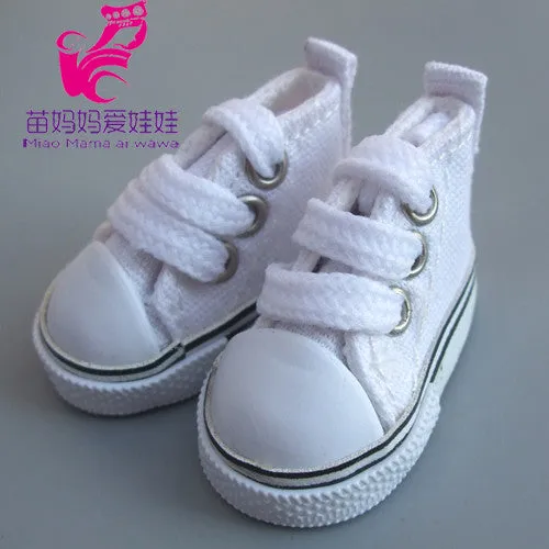 5cm Doll Shoes Denim Sneakers for BJD dolls,Fashion Denim Canvas Mini Toy Shoes 1/6 Bjd For Tilda Doll