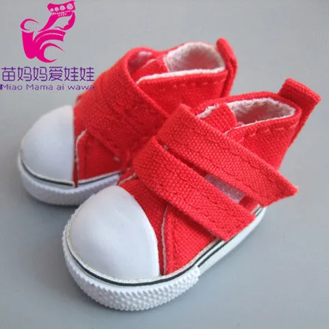 5cm Doll Shoes Denim Sneakers for BJD dolls,Fashion Denim Canvas Mini Toy Shoes 1/6 Bjd For Tilda Doll