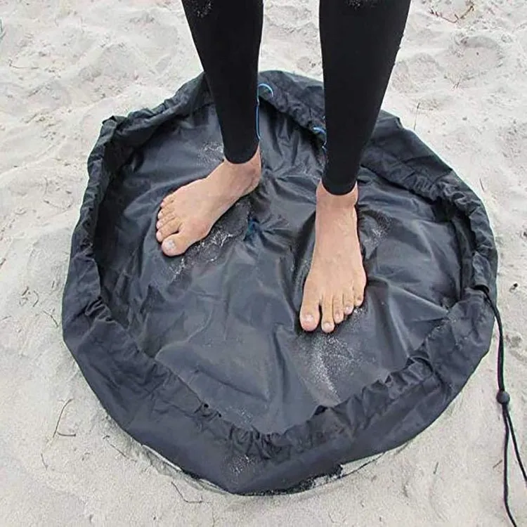 600D Oxford Cloth Beach Swimsuit Wetsuit Storage Bag Quick Change Bag, Specification:Diameter 90cm(Black)