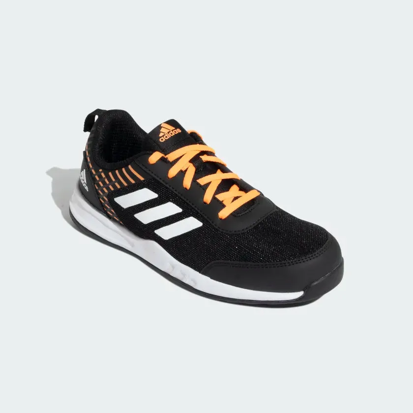 Adidas Lit-up 1.0 K Kids Shoes (7-13 Year)-Core Black / Cloud White / Screaming Orange