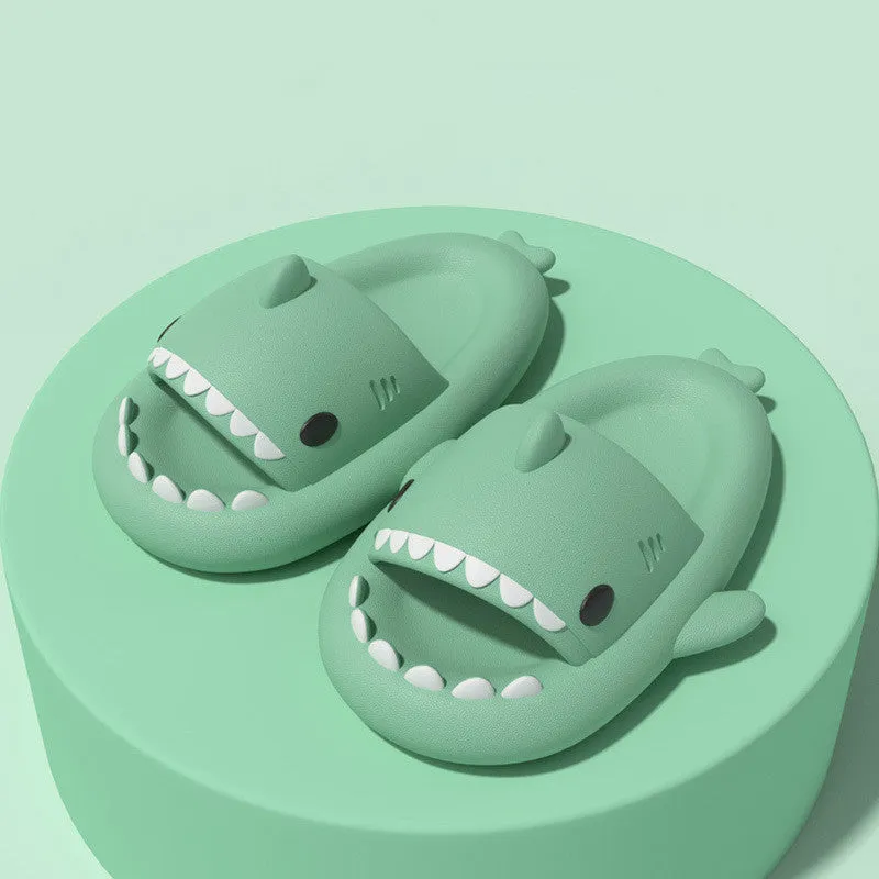 Adult's Slippers Indoor Outdoor Funny Shark Cartoon