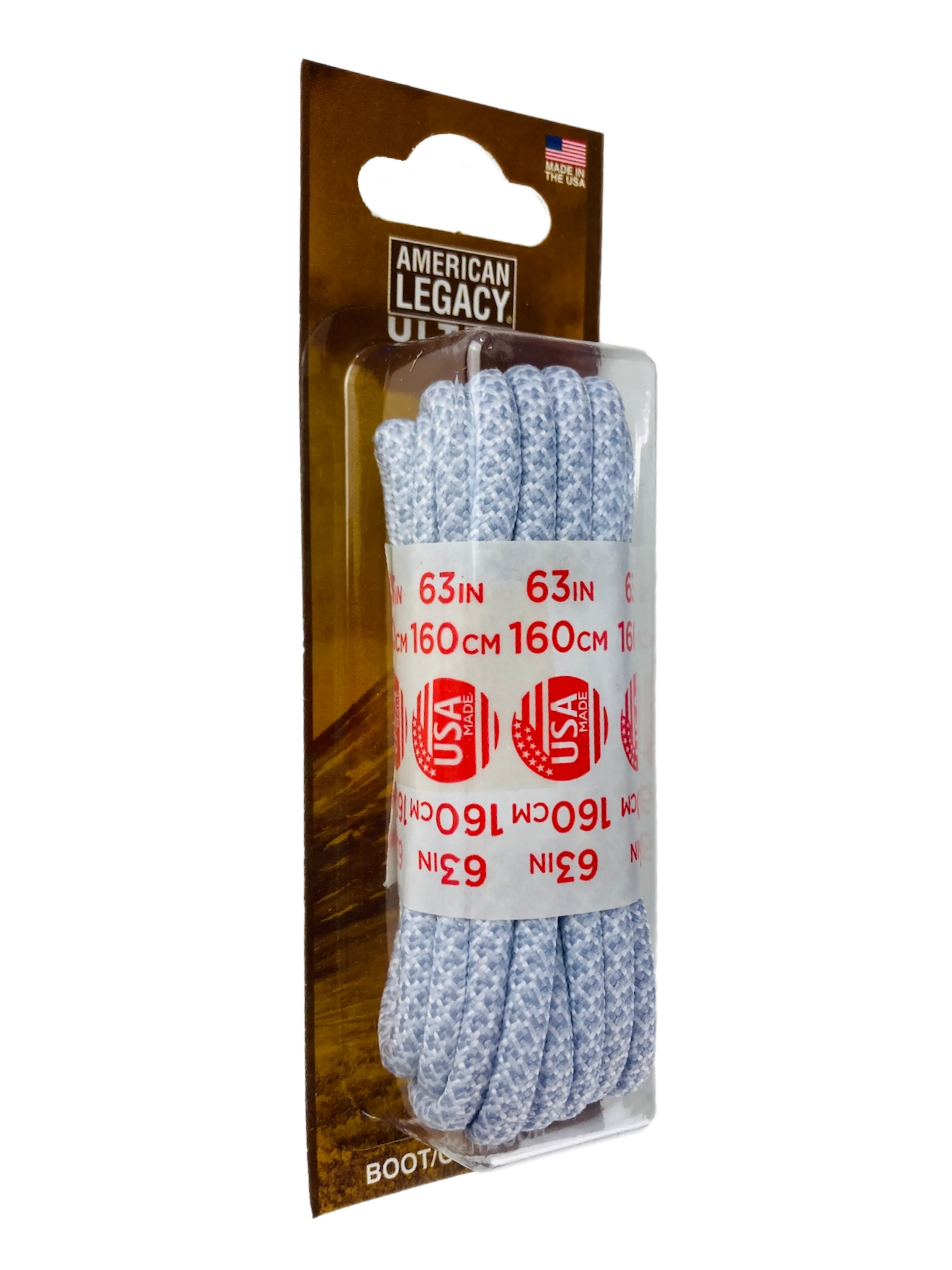 American Legacy ® Ultra Rope Laces | Silver/White Honeycomb