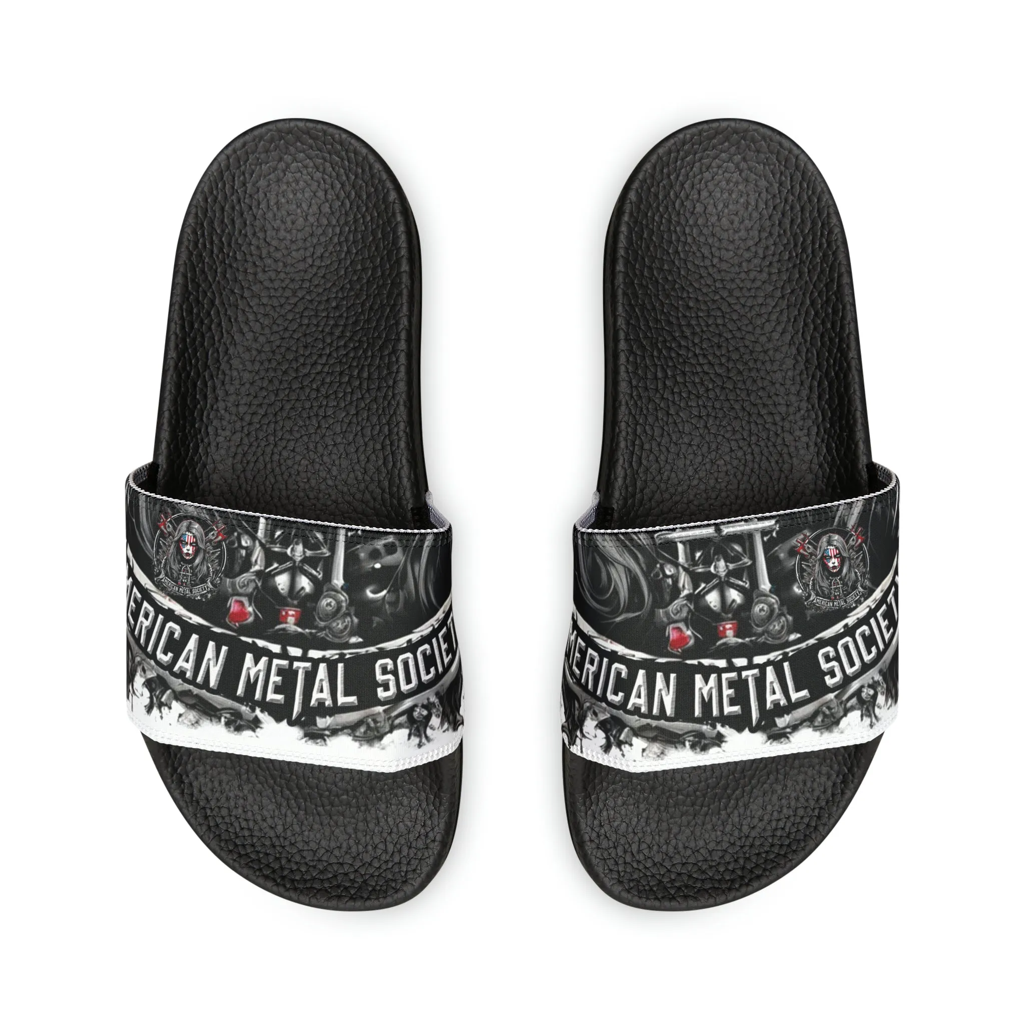 American Metal Society Women's PU Slide Sandals