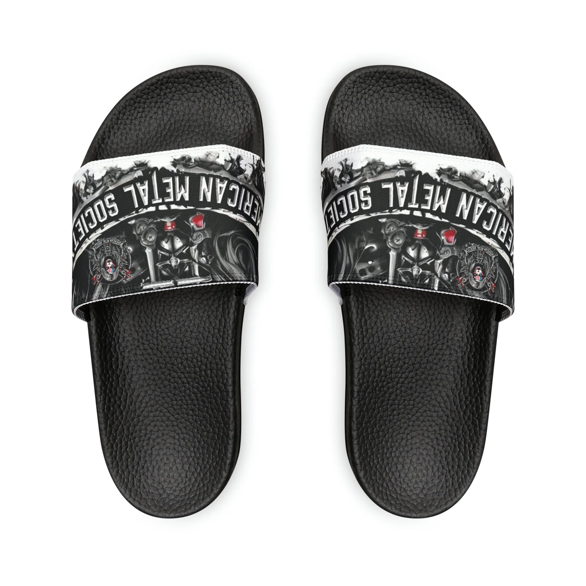 American Metal Society Women's PU Slide Sandals