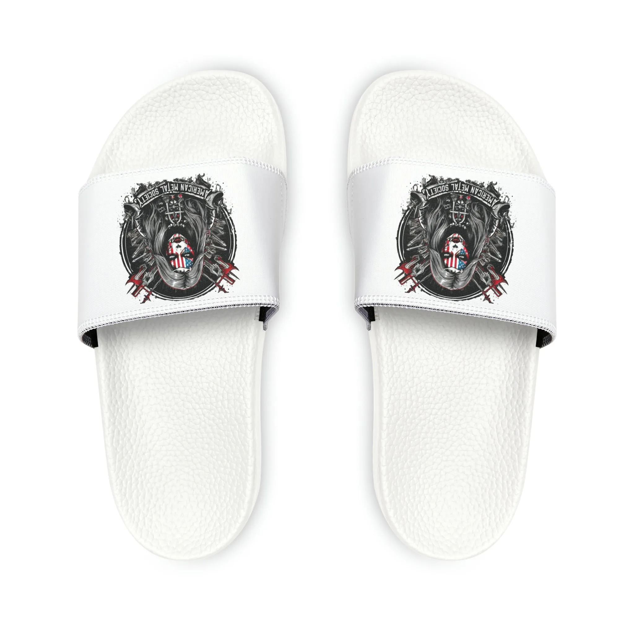 American Metal Society Women's PU Slide Sandals