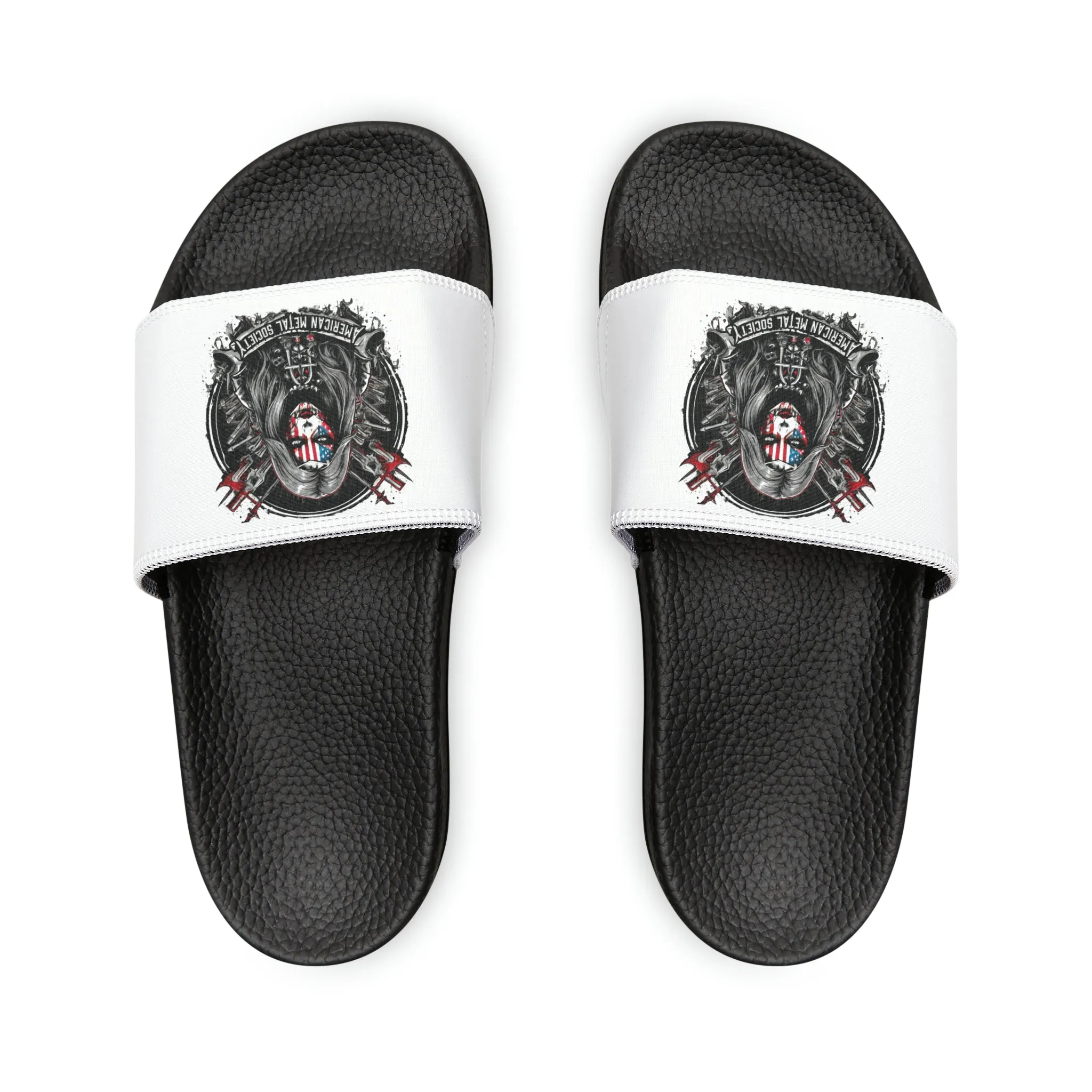 American Metal Society Women's PU Slide Sandals