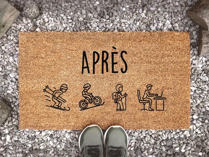 Après, After Activities Doormat, Custom Coir Doormat, Activity And Travel Inspired Mat, Housewarming Gift, Sport Gift