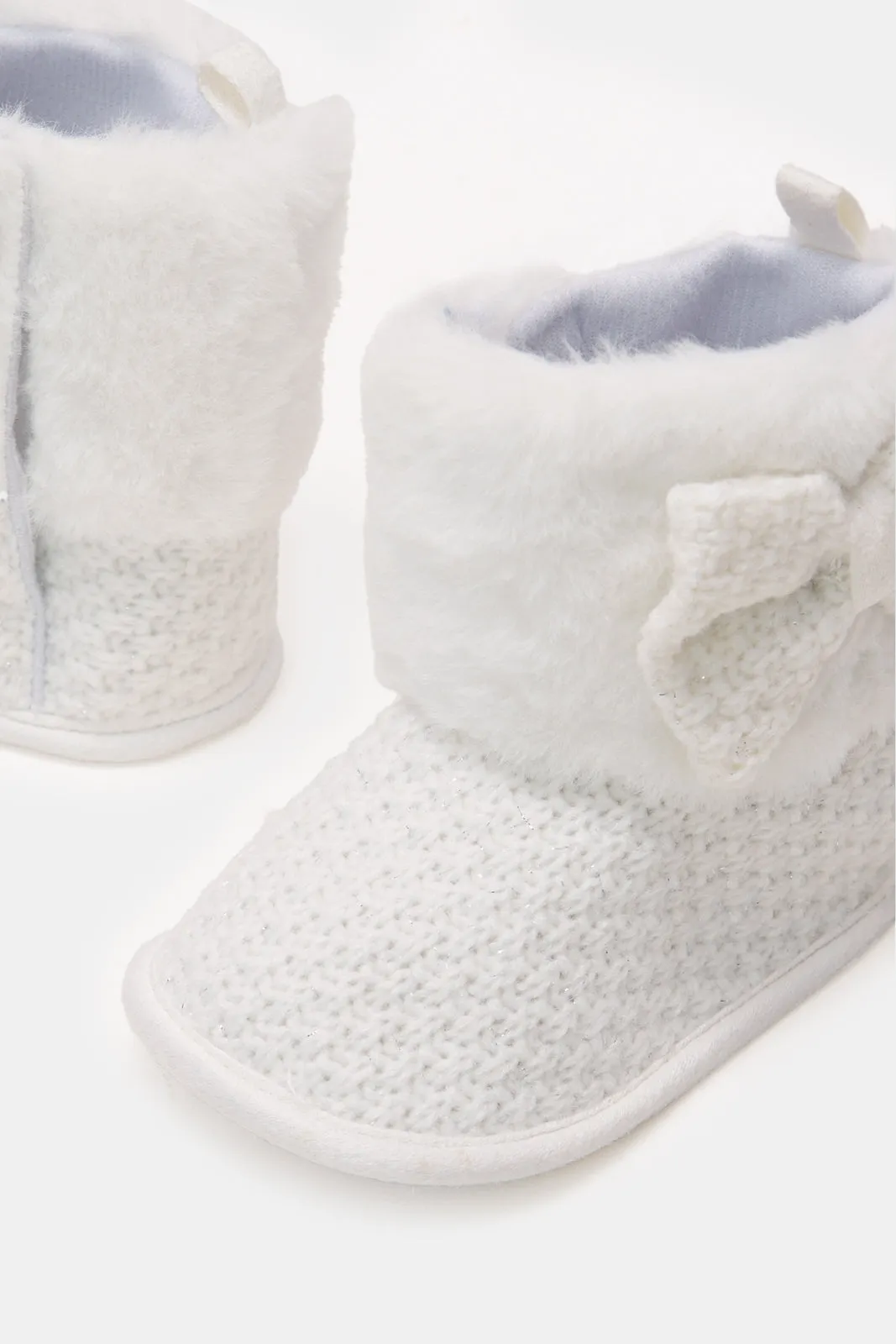 Babies White Bow Bootie