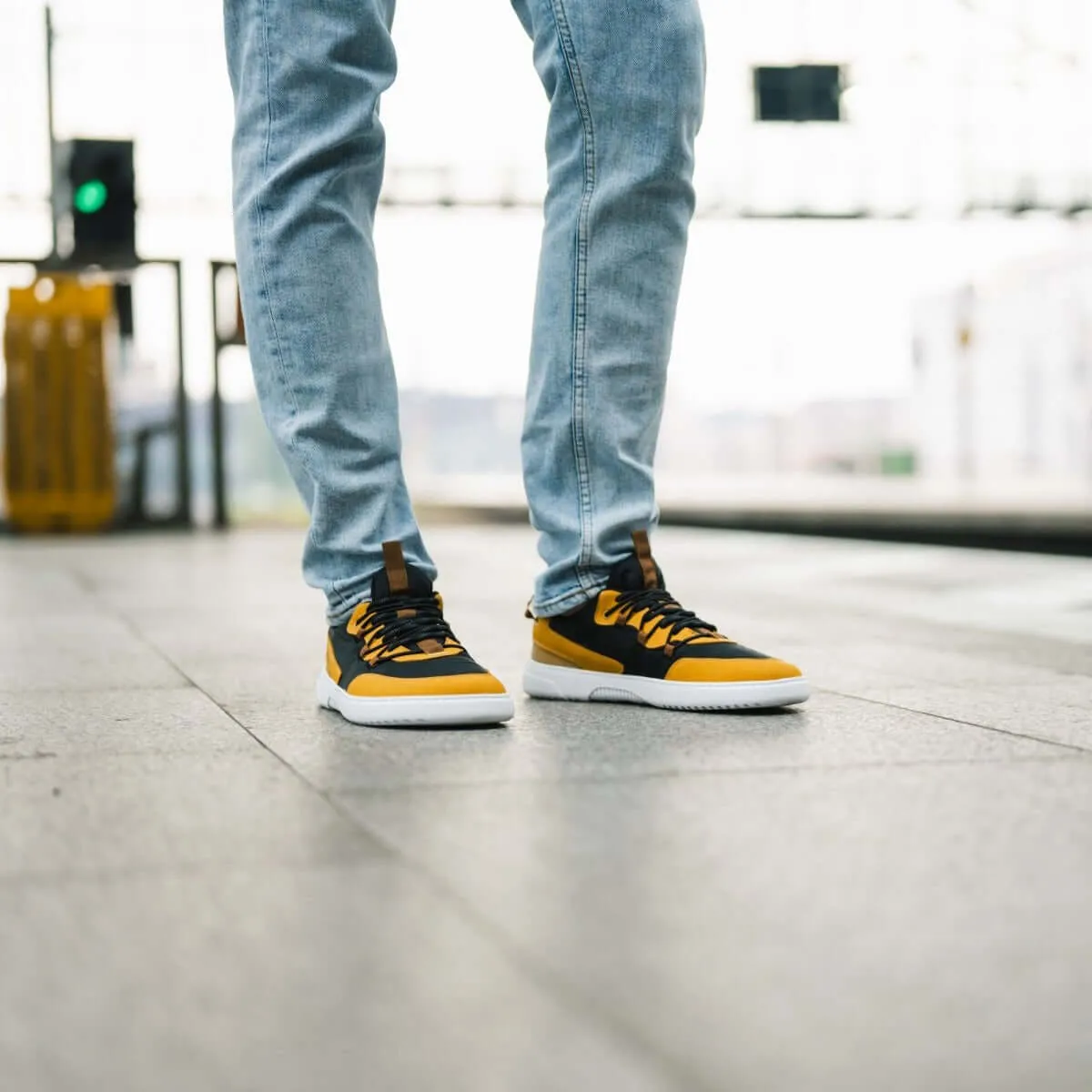 Barefoot Sneakers Barebarics - Revive - Golden Yellow & Black