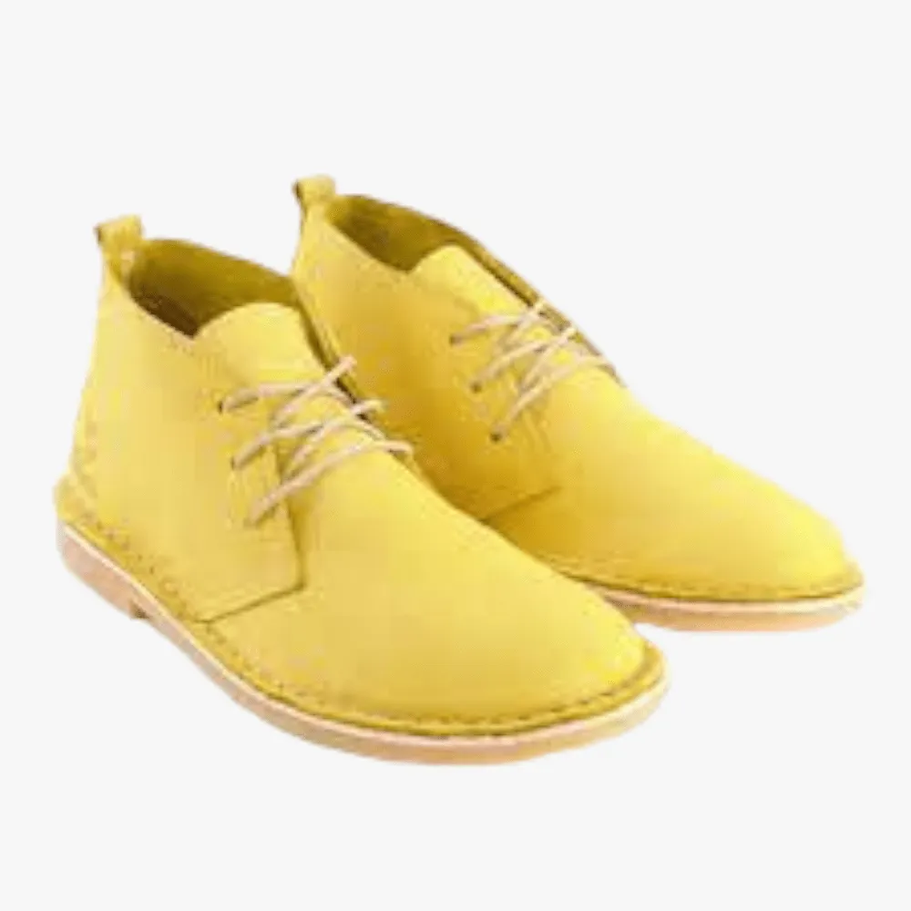 Bata Mens Nubuck Vellie Boot Yellow