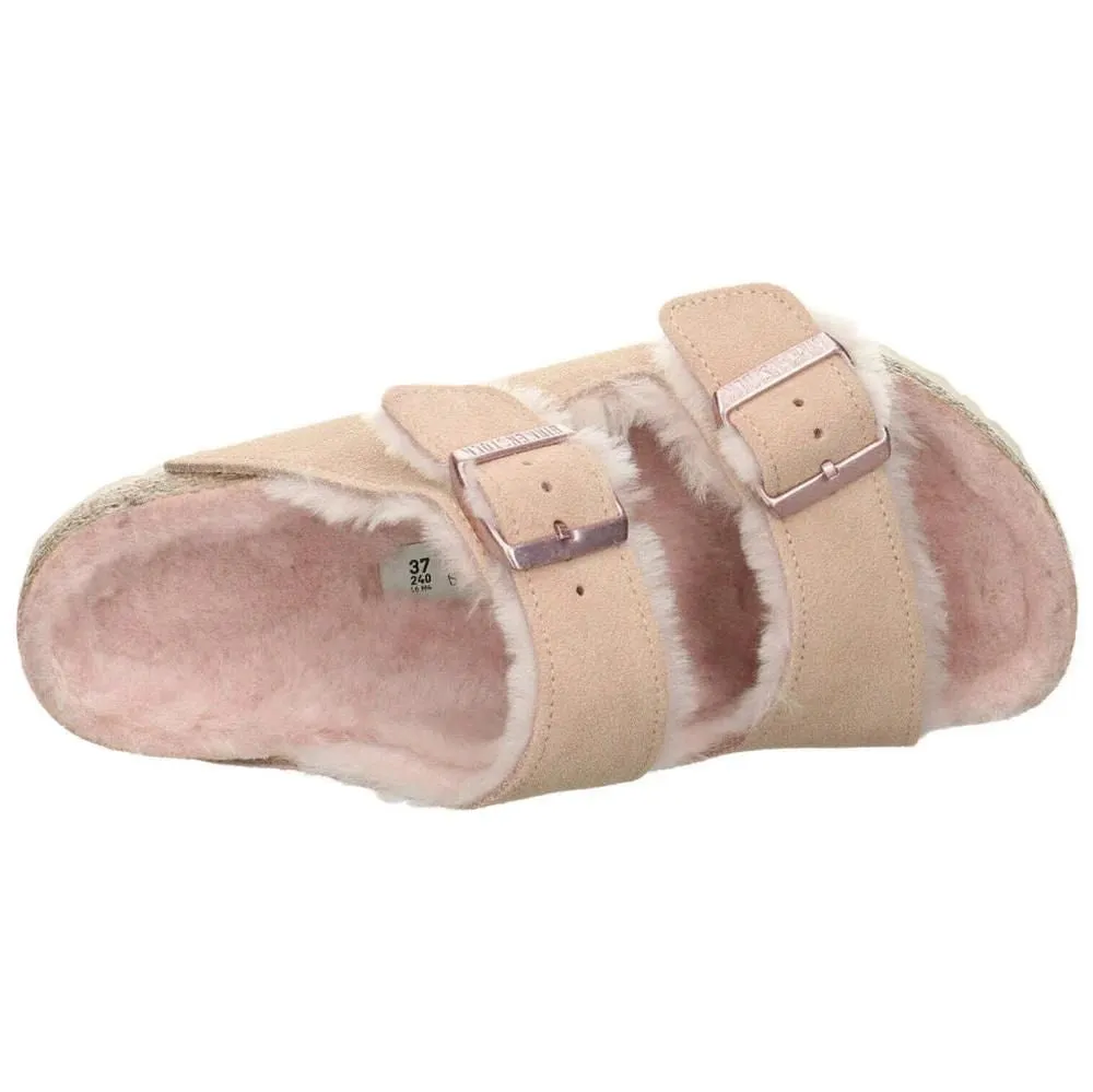 Birkenstock Arizona Shearling Sandals - Light Rose 1020411