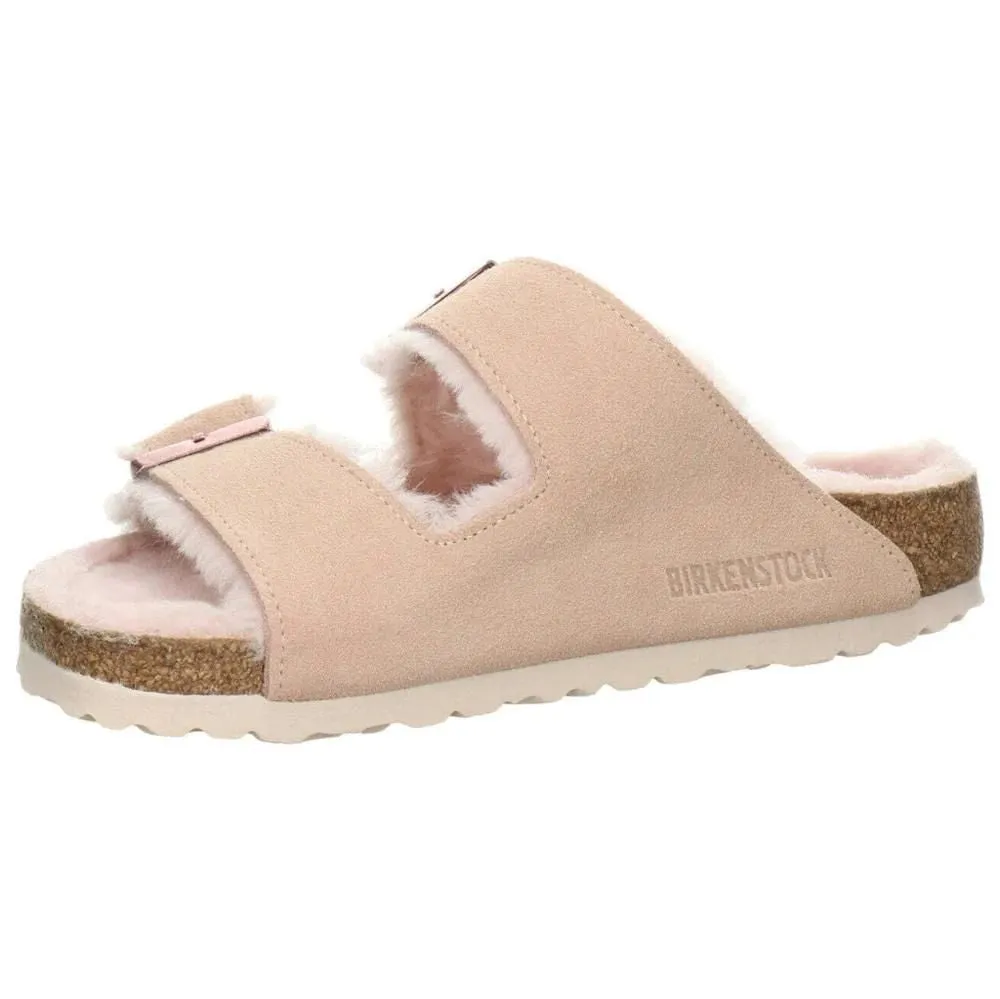 Birkenstock Arizona Shearling Sandals - Light Rose 1020411