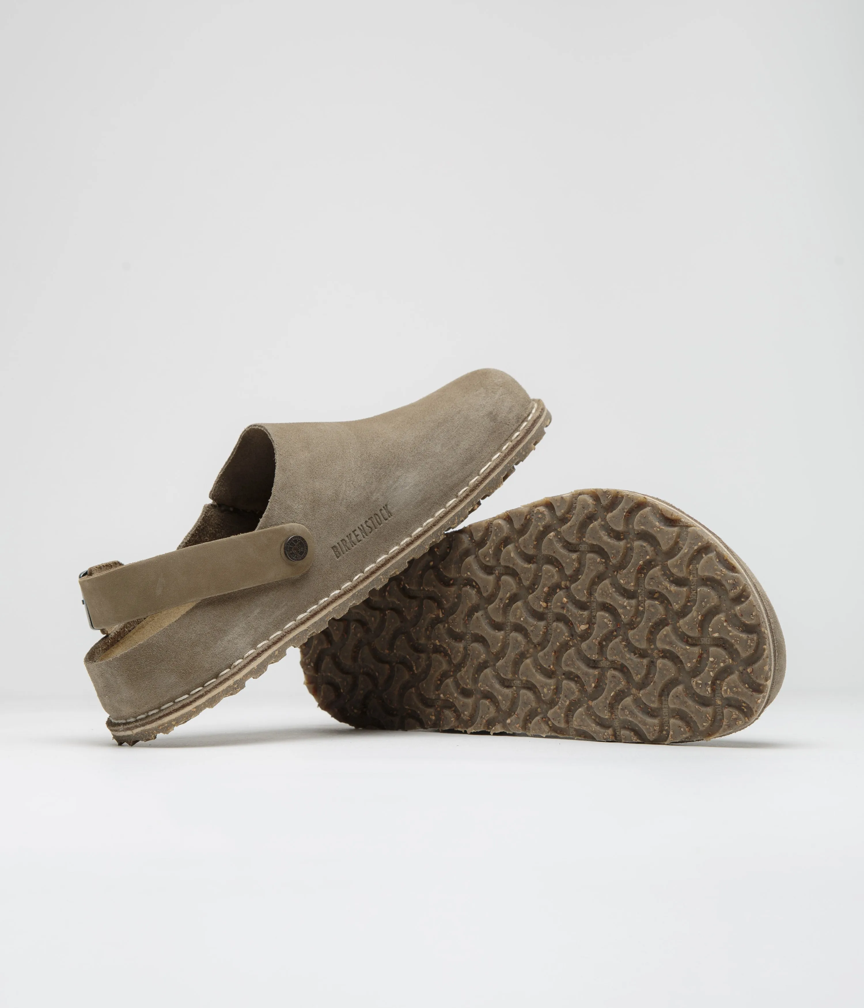 Birkenstock Lutry Premium Suede Sandals - Grey Taupe