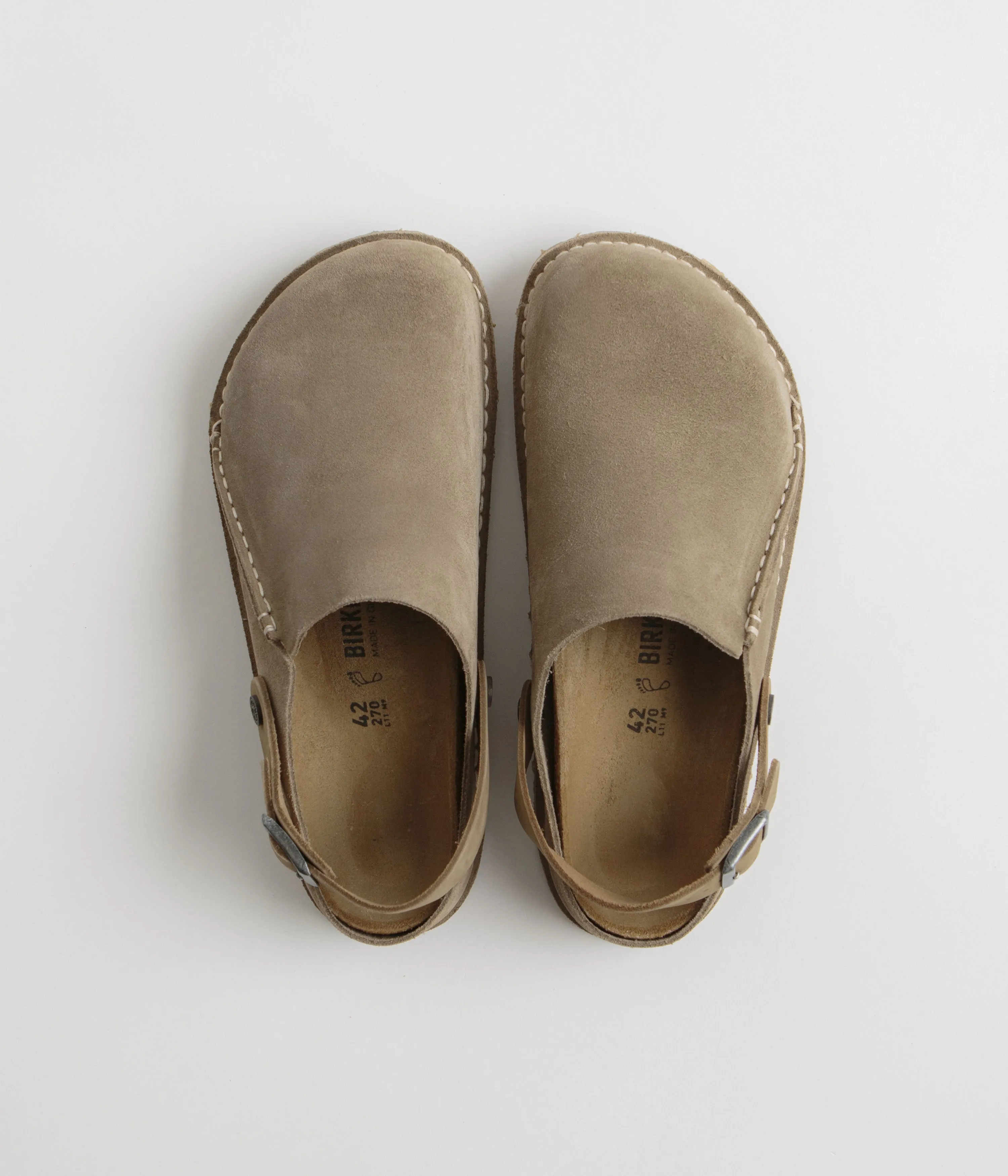 Birkenstock Lutry Premium Suede Sandals - Grey Taupe