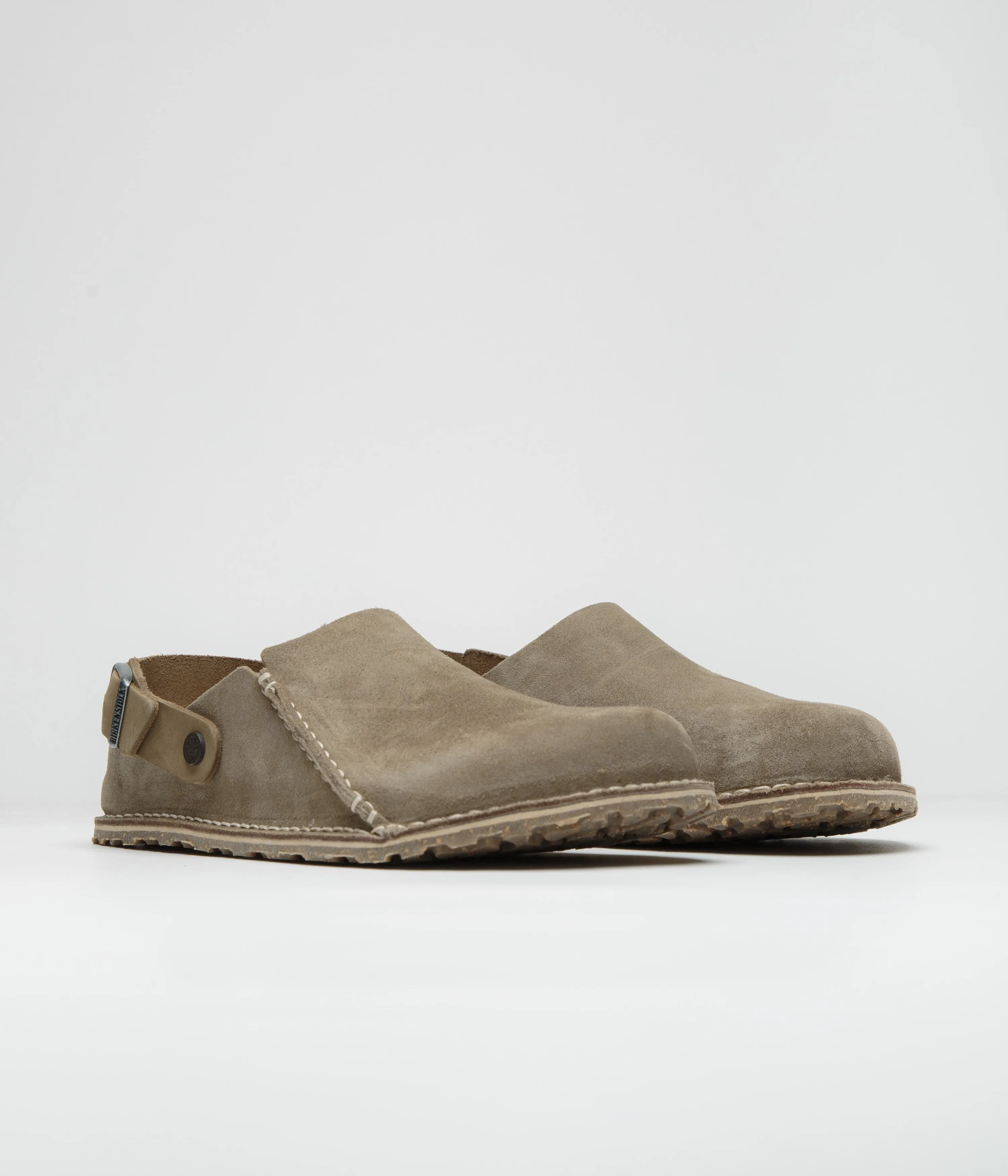 Birkenstock Lutry Premium Suede Sandals - Grey Taupe