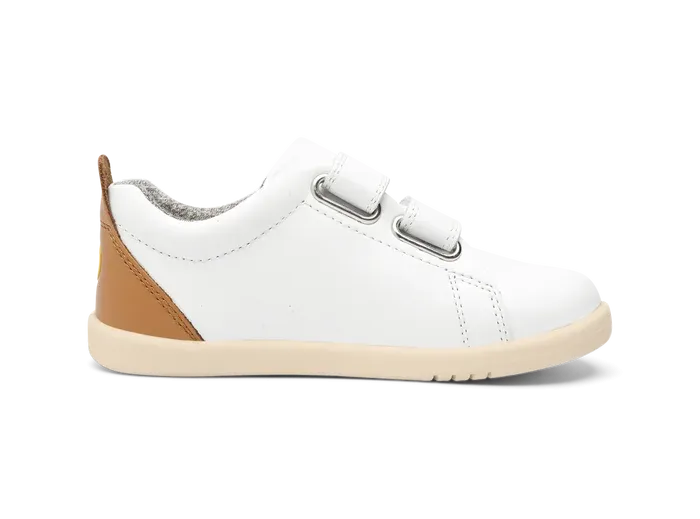 Bobux i-Walk Grass Court - White and Caramel