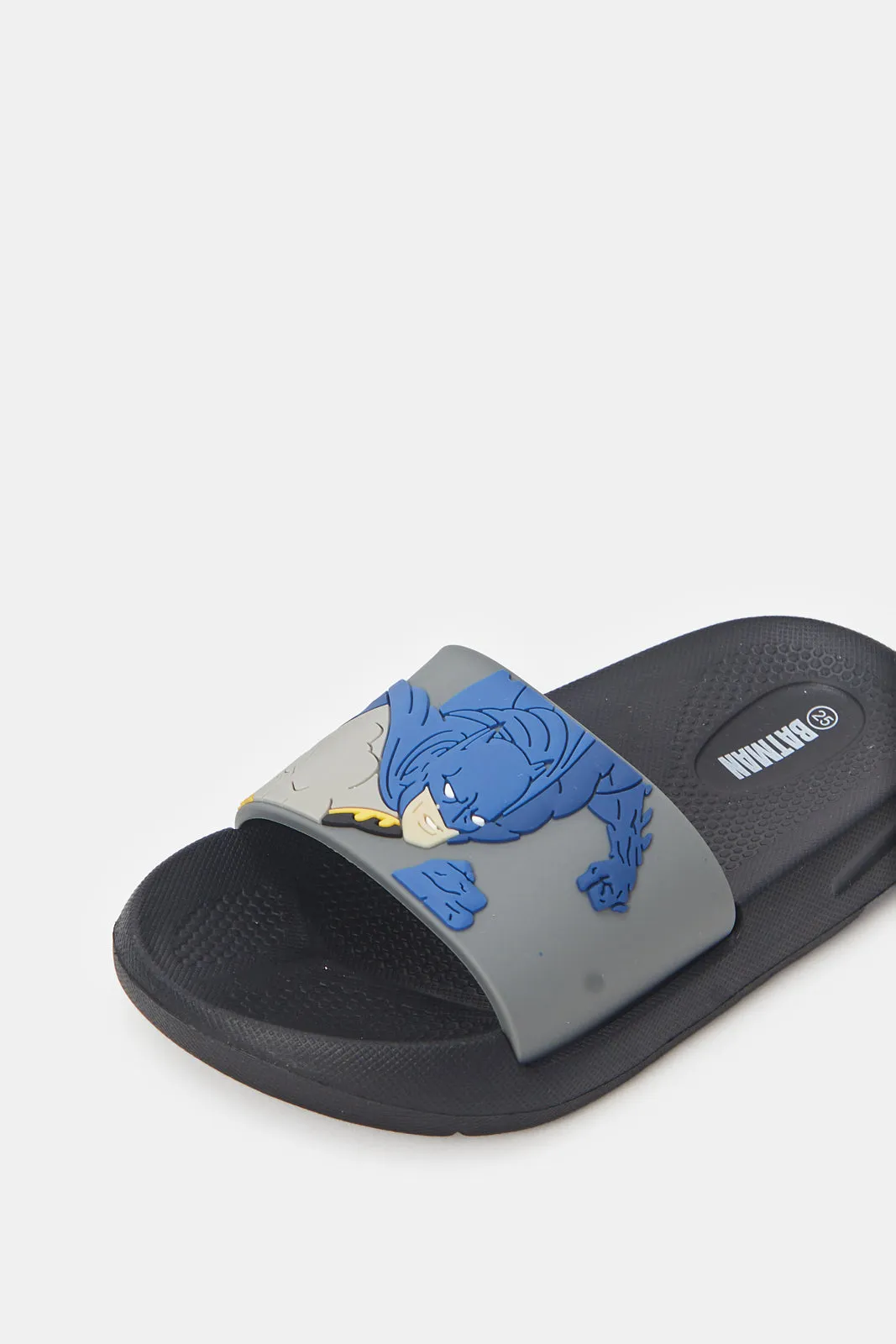 Boys Grey And Navy Batman Slide