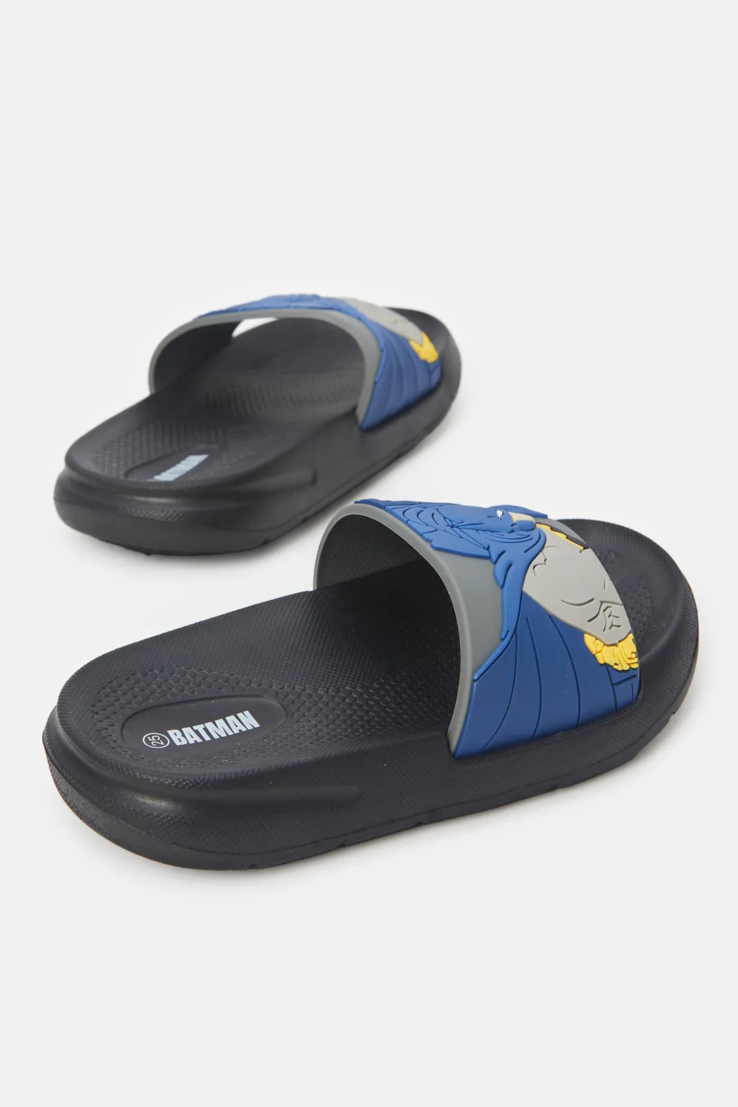 Boys Grey And Navy Batman Slide