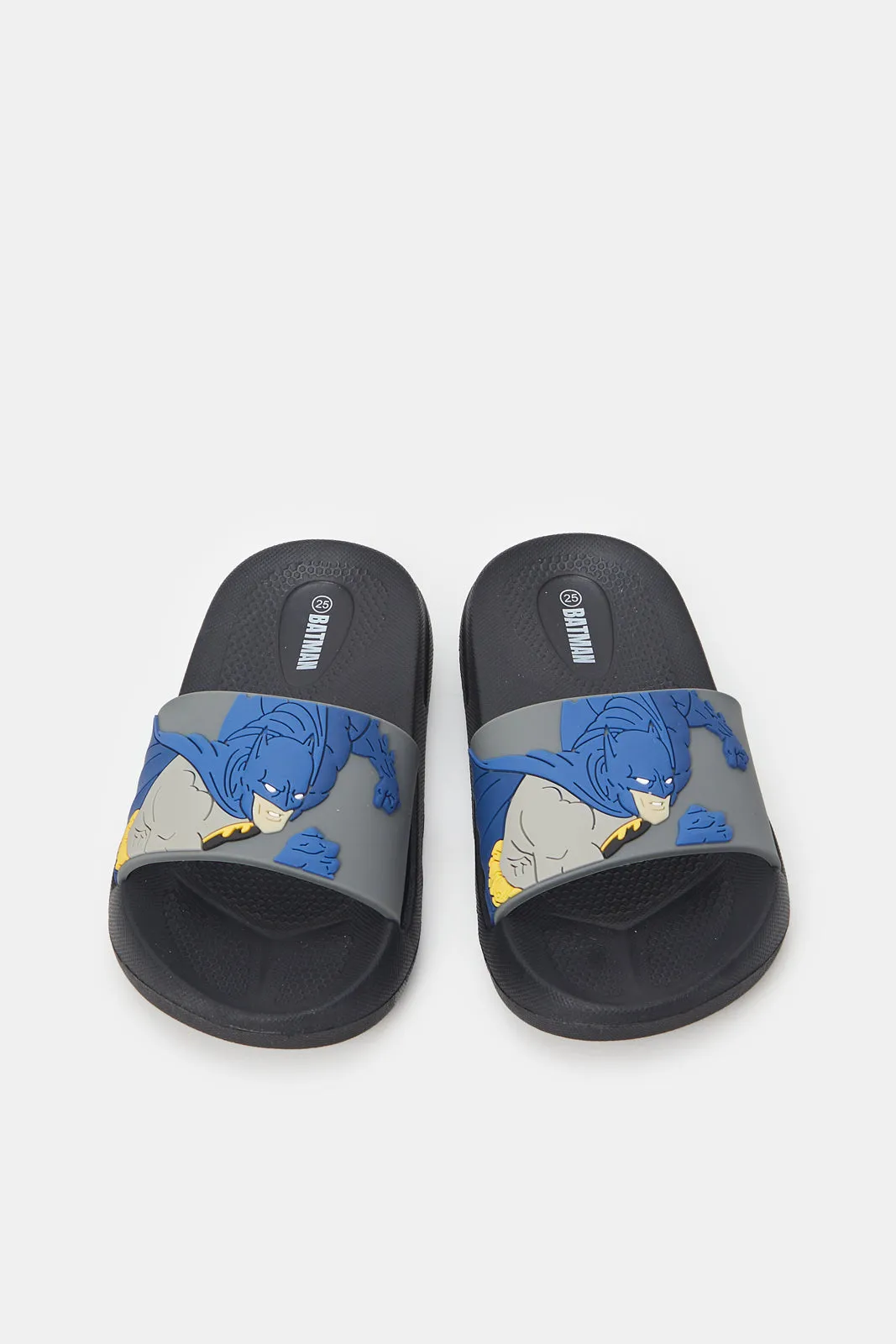 Boys Grey And Navy Batman Slide