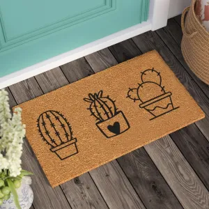 Cactus Doormat, New Home Gift, Personalized Gift, Wedding Gift, Welcome Door Mat, Personalized Custom Doormat