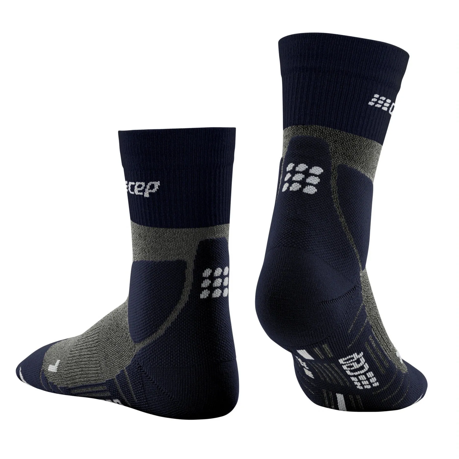 CEP | Hiking Merino Mid Cut Compression Socks | Women's | Peacoat/Grey