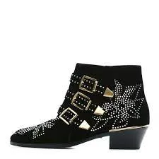 CHLOE - CR20 SUSAN STUD VELVET BOOTS **FREE SHIPPING**