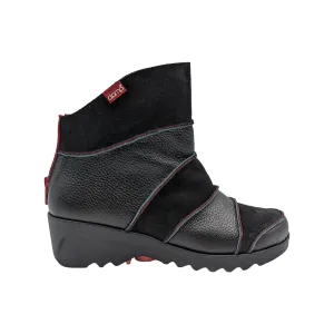 Clamp Colina Ankle Boot (Women) - Black/Black/Red