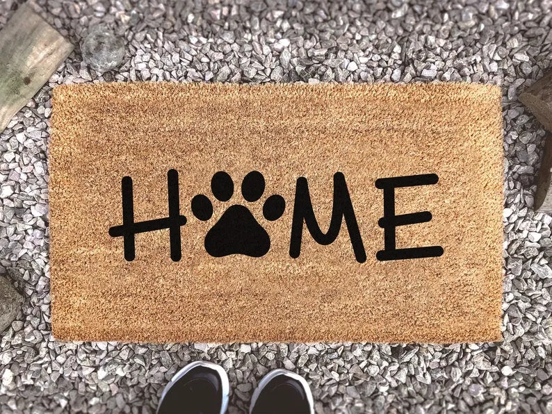 Coolspod- Outdoor Mat- Dog Doormat, Home With A Pawprint, Cute Animal Lover Gift, Funny Dog Doormat, Funny Gift