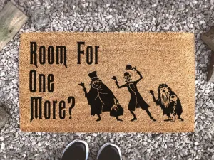 Coolspod- Outdoor Mat- Hitchhiking Ghosts, Room For One More, Haunted Mansion, Welcome Foolish Mortals Doormat