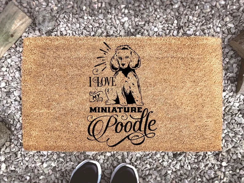 Coolspod- Outdoor Mat- Miniature Poodle Doormat, Dog Lover Gift, Dog Decor, Pet, Poodle Gifts