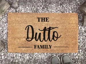 Coolspod- Outdoor Mat- Personalized Coir Doormat With Family Name, Custom Door Mat