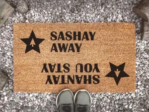 Coolspod- Outdoor Mat- Sashay Away Shantay You Stay Door Mat, RuPaul's Drag Race Doormat, Fun Doormat