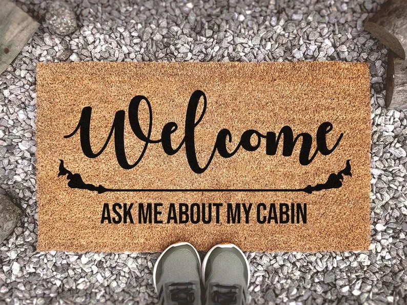 Coolspod- Outdoor Mat- Welcome Doormat, Write What You Want, Customizable Text Coconut Coir Doormat