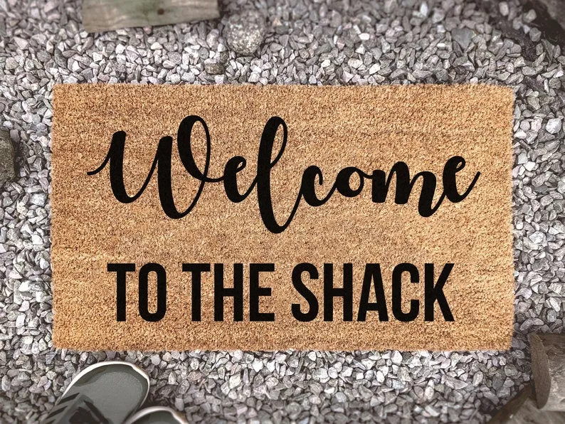 Coolspod- Outdoor Mat- Welcome To The Shack Mat, Personalized Welcome Door Mat, Home Decor, Custom Coir Doormat