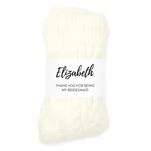 COZY SHERPA LINED CABLE KNIT SLIPPER SOCKS - CALLIGRAPHY  WRAP