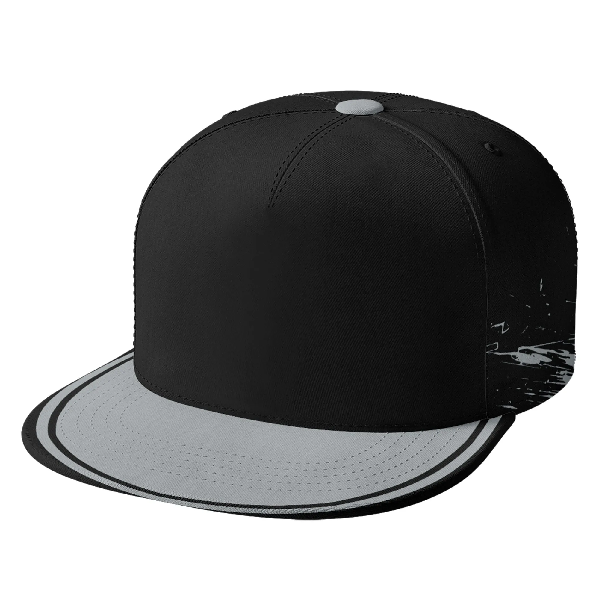 Custom Black Gray Las Vegas Hat Sport Design Cap Stitched Adjustable Personalized PR067B-D020261-20