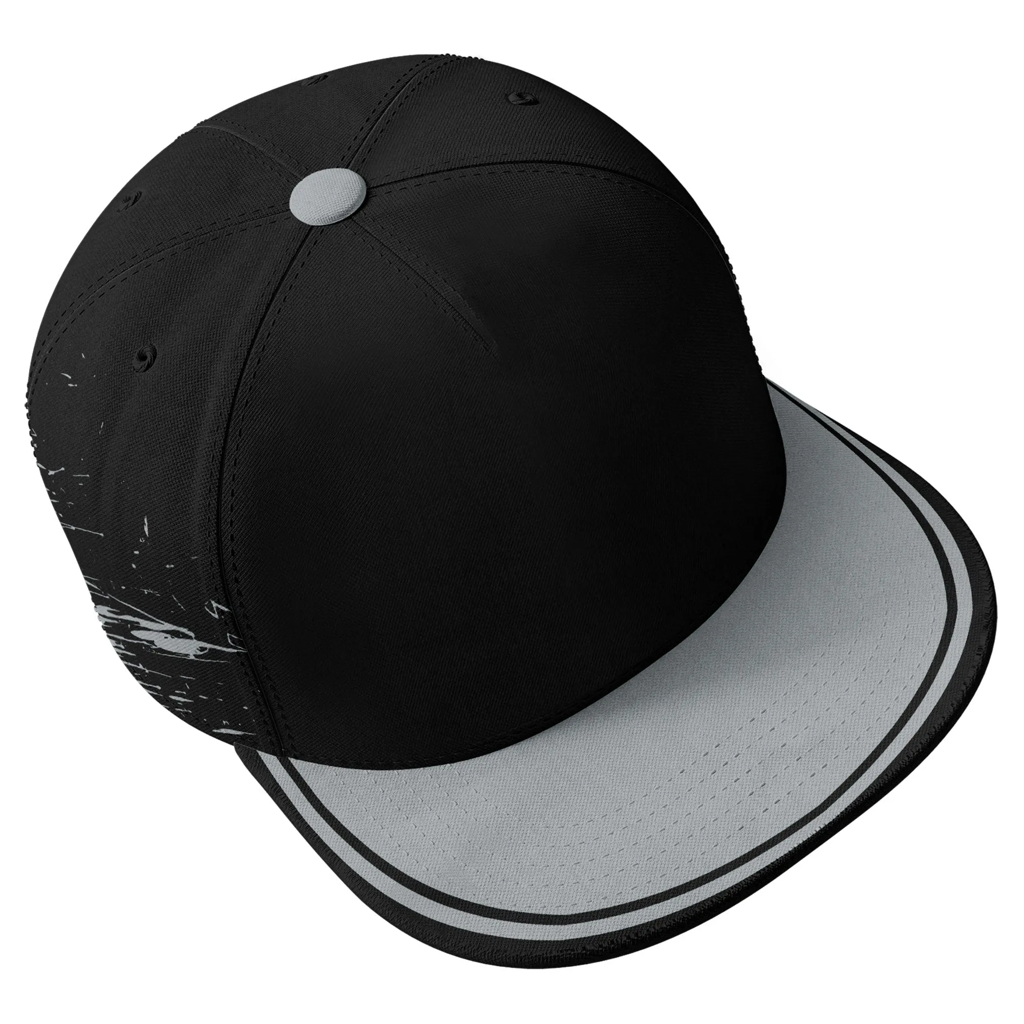 Custom Black Gray Las Vegas Hat Sport Design Cap Stitched Adjustable Personalized PR067B-D020261-20