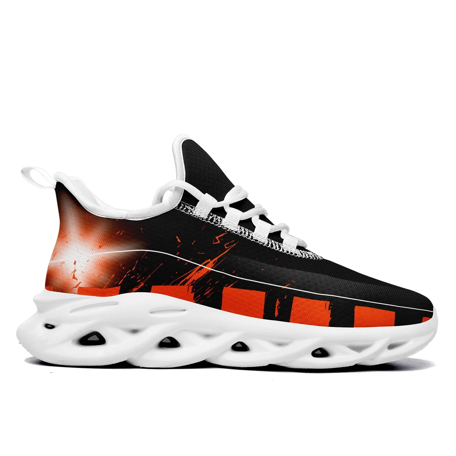 Custom Black Orange Cincinnati Maxsoul Shoes Personalized Sneaker FN003-D020260-6 Custom Online