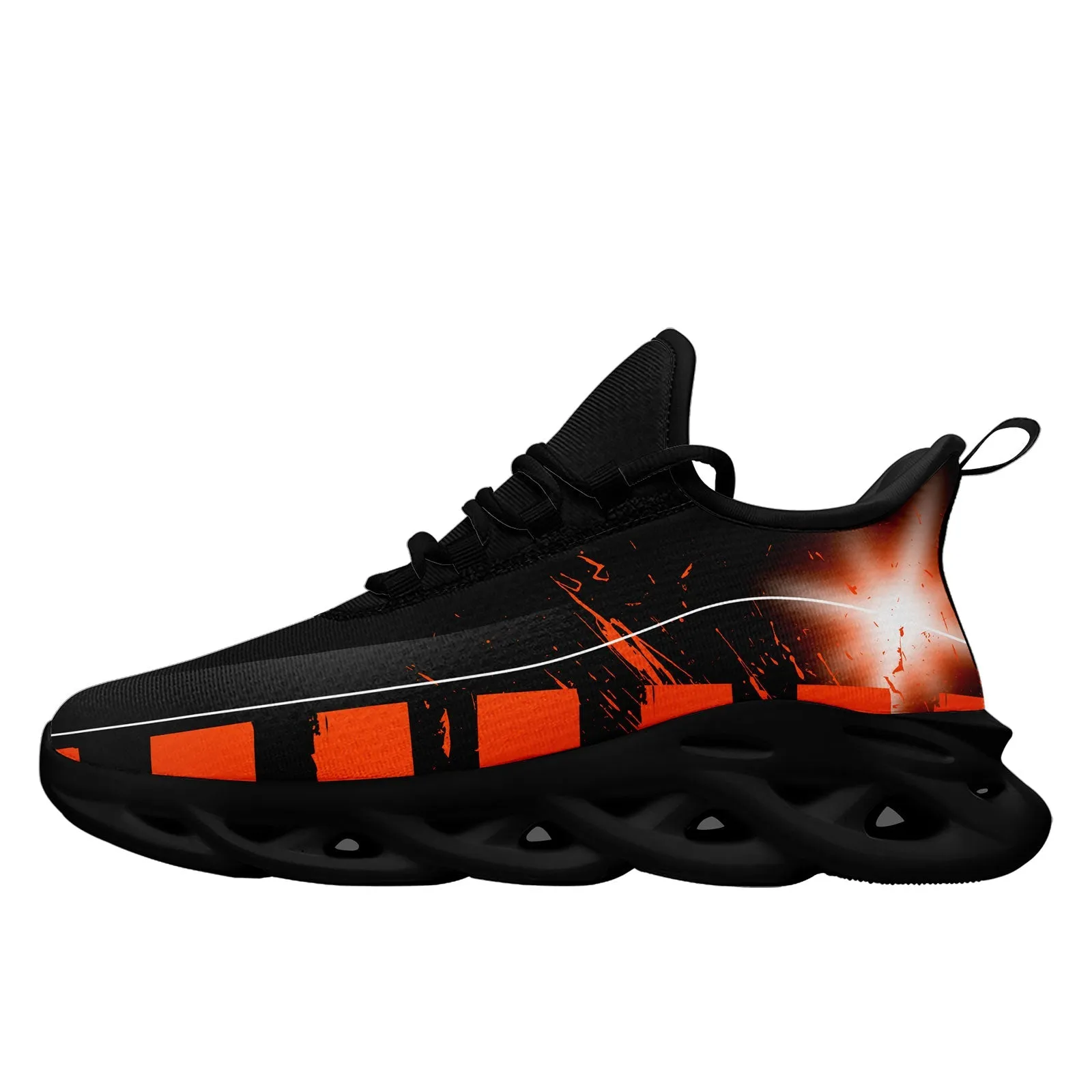 Custom Black Orange Cincinnati Maxsoul Shoes Personalized Sneaker FN003-D020260-6 Custom Online