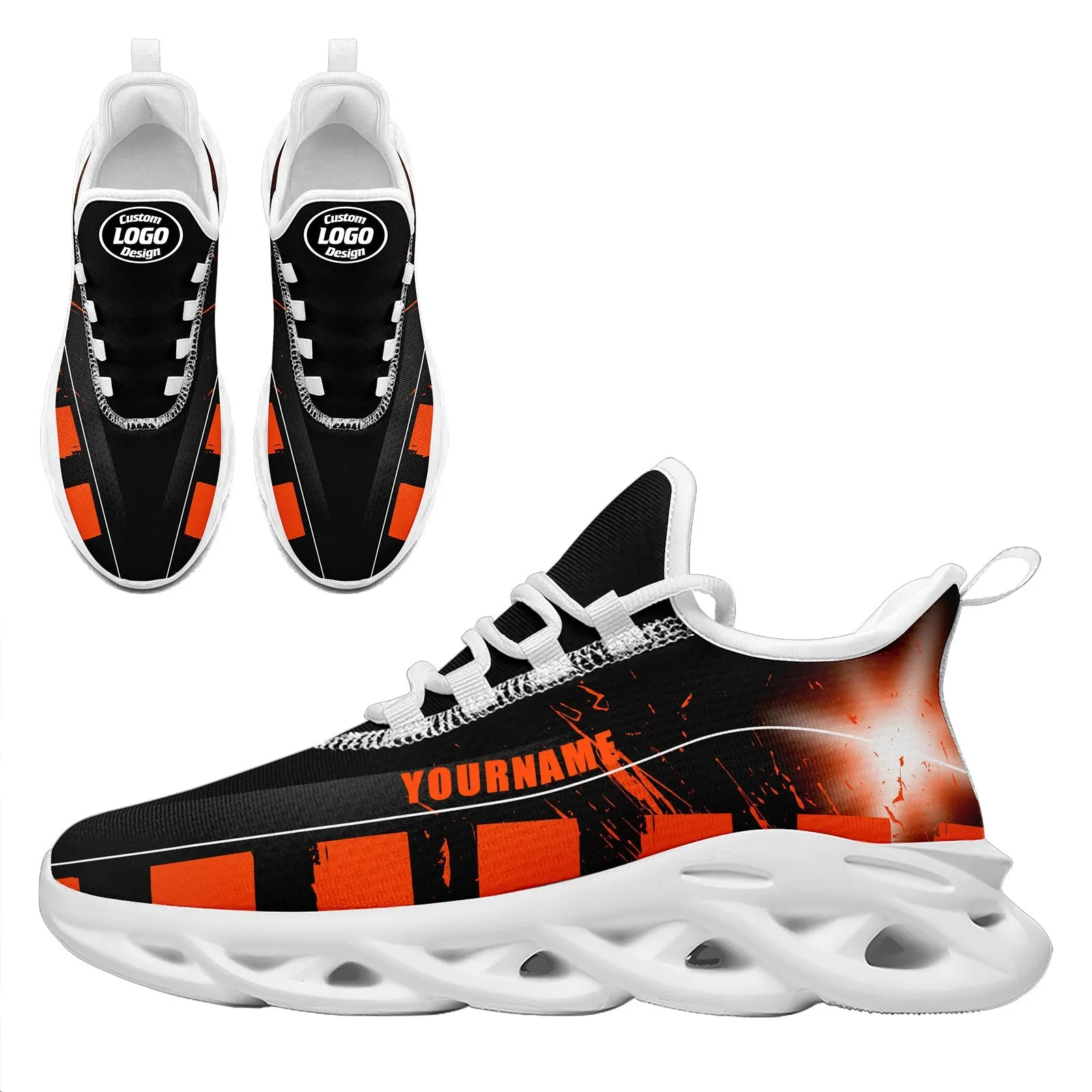 Custom Black Orange Cincinnati Maxsoul Shoes Personalized Sneaker FN003-D020260-6 Custom Online