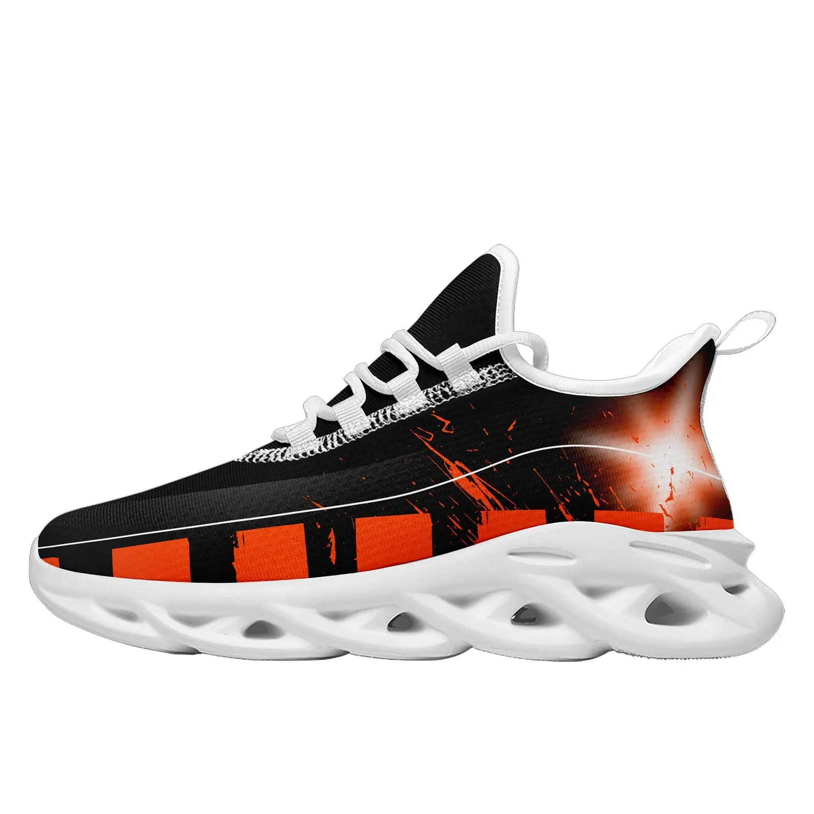 Custom Black Orange Cincinnati Maxsoul Shoes Personalized Sneaker FN003-D020260-6 Custom Online