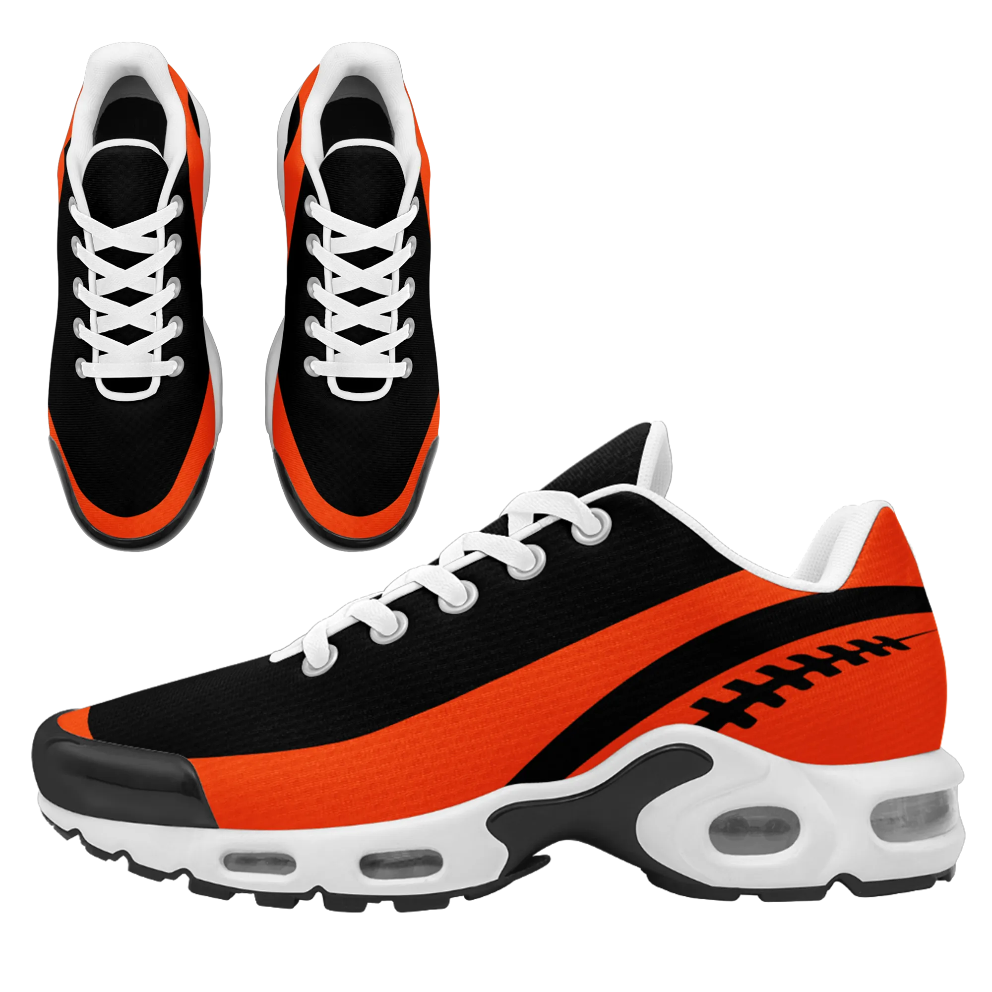 Custom Black Orange TN Shoes Personalized Sneakers TN-D020077-8