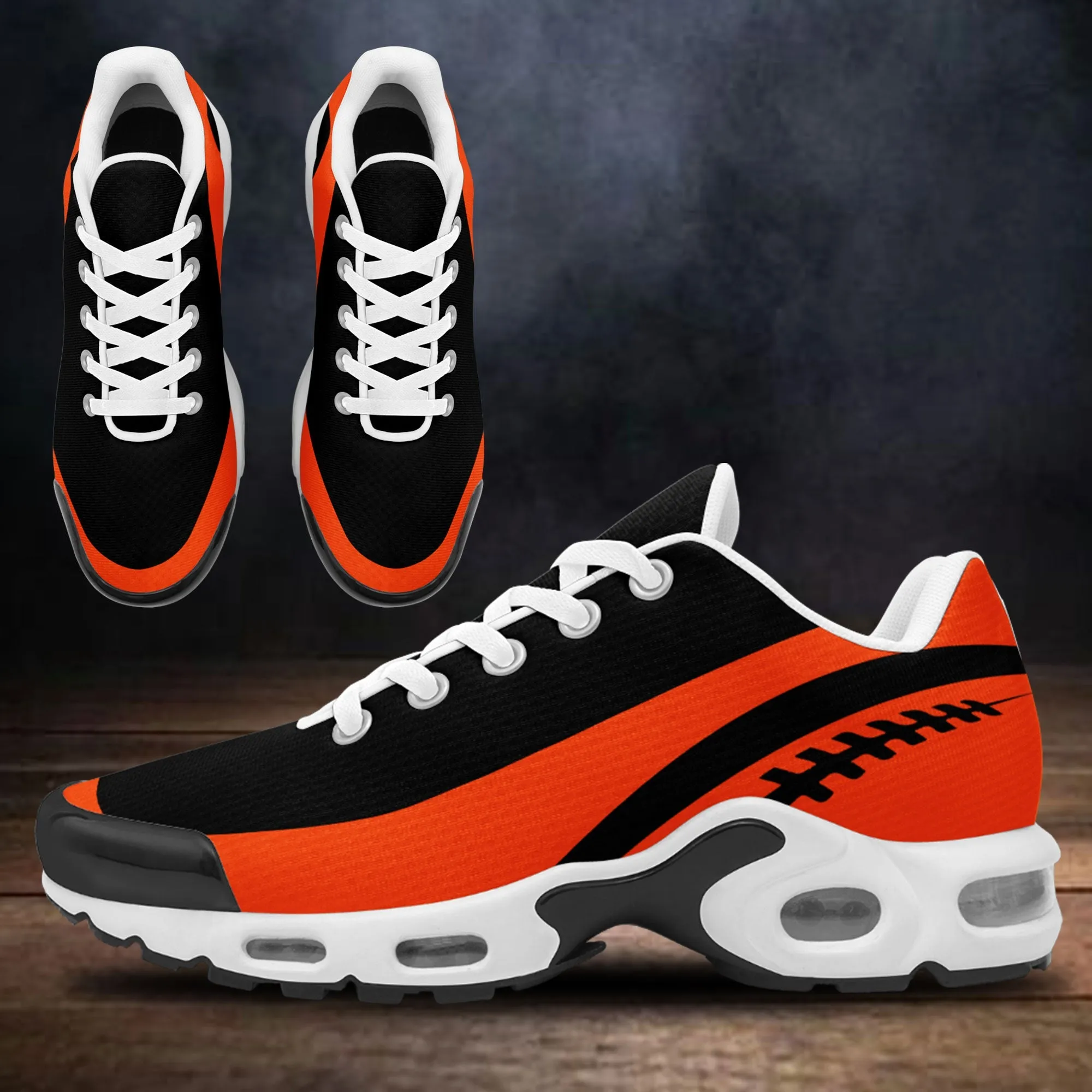 Custom Black Orange TN Shoes Personalized Sneakers TN-D020077-8