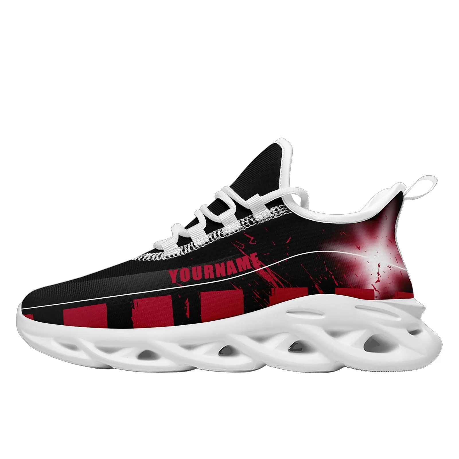 Custom Black Red Atlanta Maxsoul Shoes Personalized Sneaker FN003-D020260-3 Custom Online