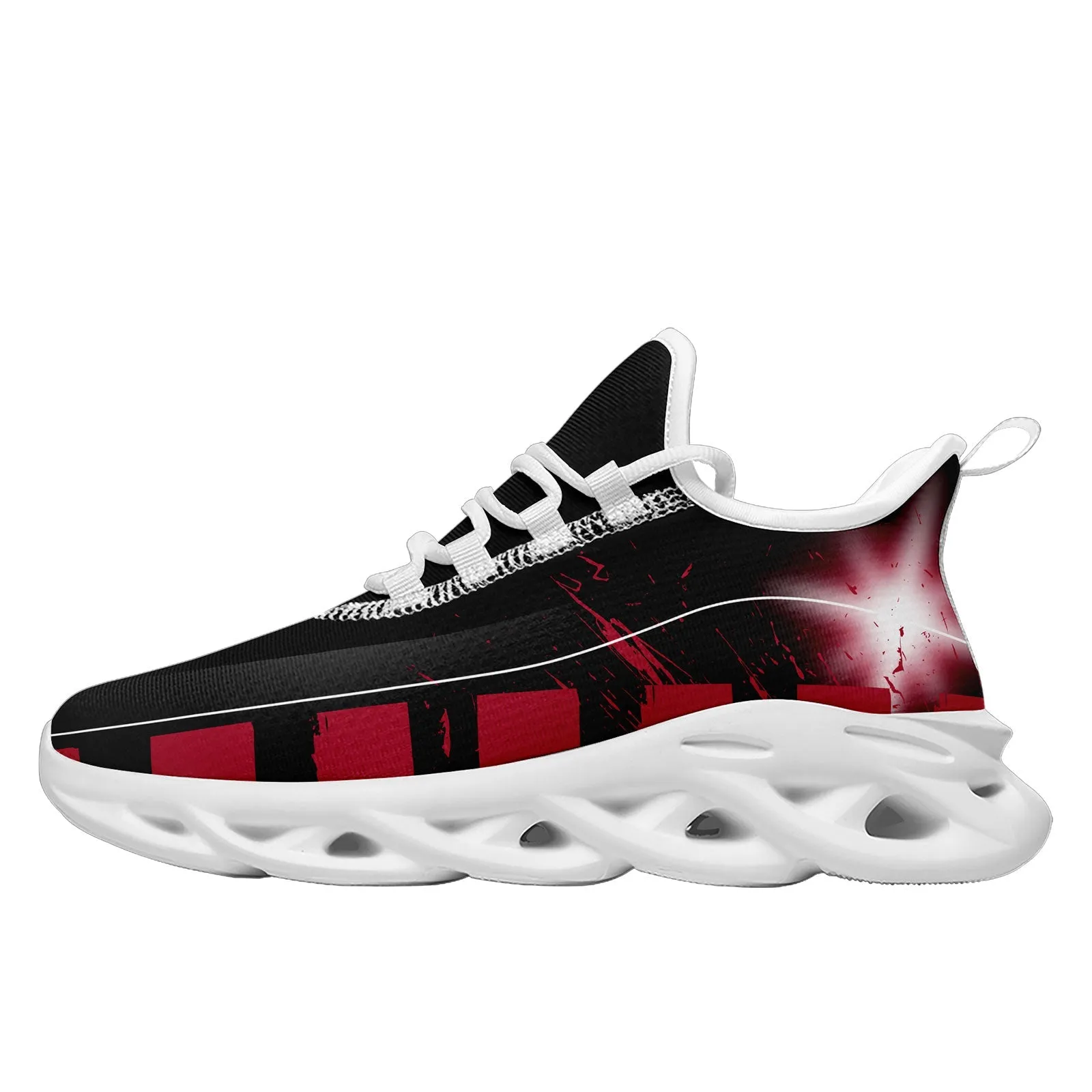 Custom Black Red Atlanta Maxsoul Shoes Personalized Sneaker FN003-D020260-3 Custom Online