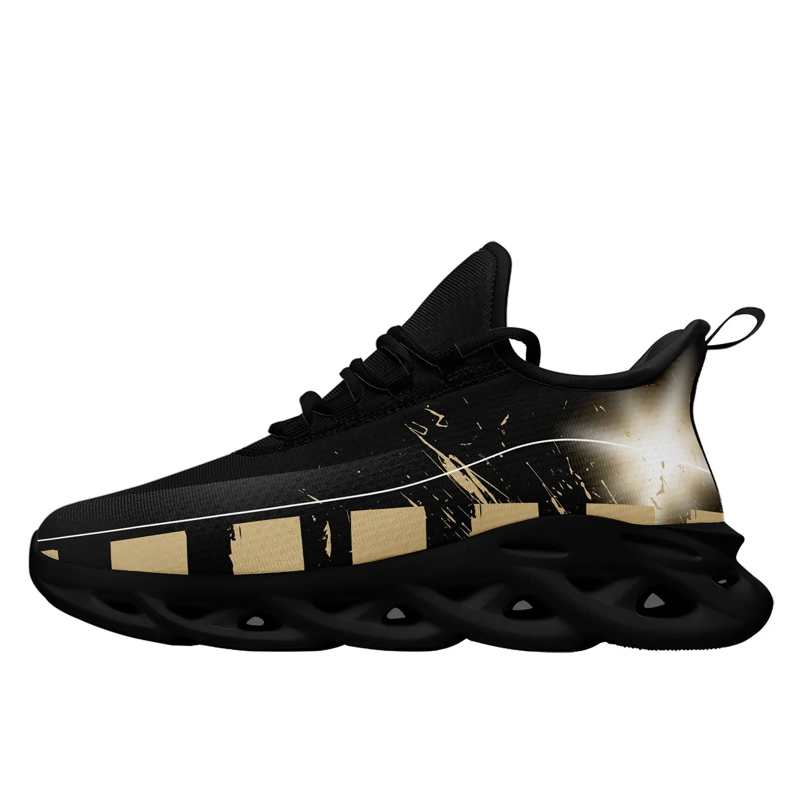 Custom Black Yellow New Orleans Maxsoul Shoes Personalized Sneaker FN003-D020260-19 Custom Online