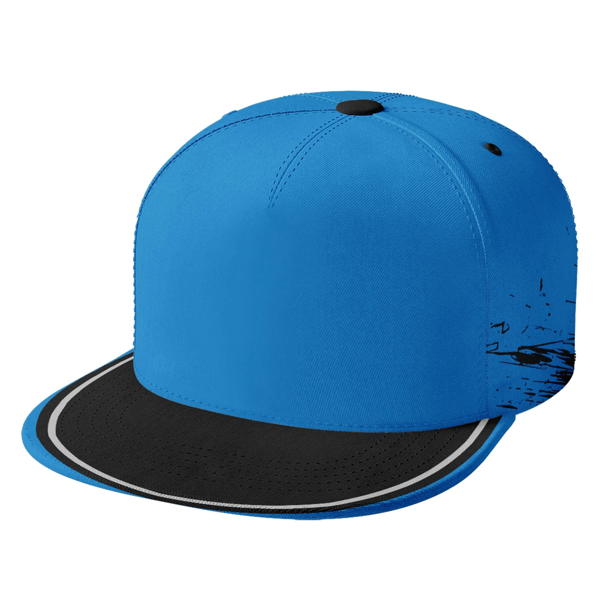 Custom Blue Black Carolina Hat Sport Design Cap Stitched Adjustable Personalized PR067B-D020261-5